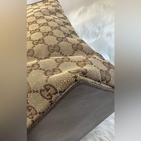 GUCCI Bag Handbag Tote Bag GG Canvas Brown - Picture 8 of 17